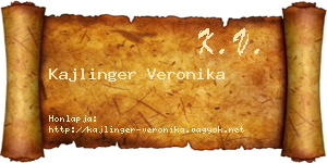 Kajlinger Veronika névjegykártya